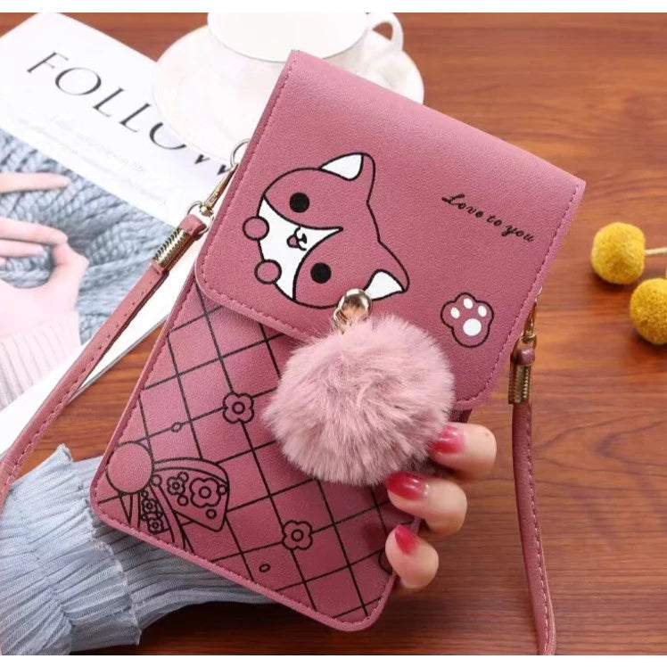 Mochila Feminina de Ombro para Celular com tela sensível ao toque