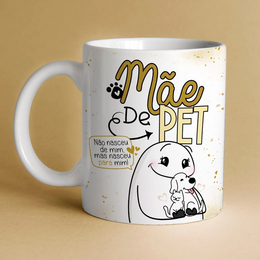 Caneca de Porcelana Flork com frases divertidas Mãe Vários Modelos