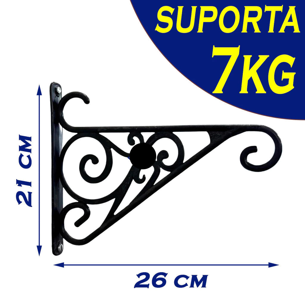 Kit 2 a 6 Suporte para vaso de plantas mão francesa jardim vertical
