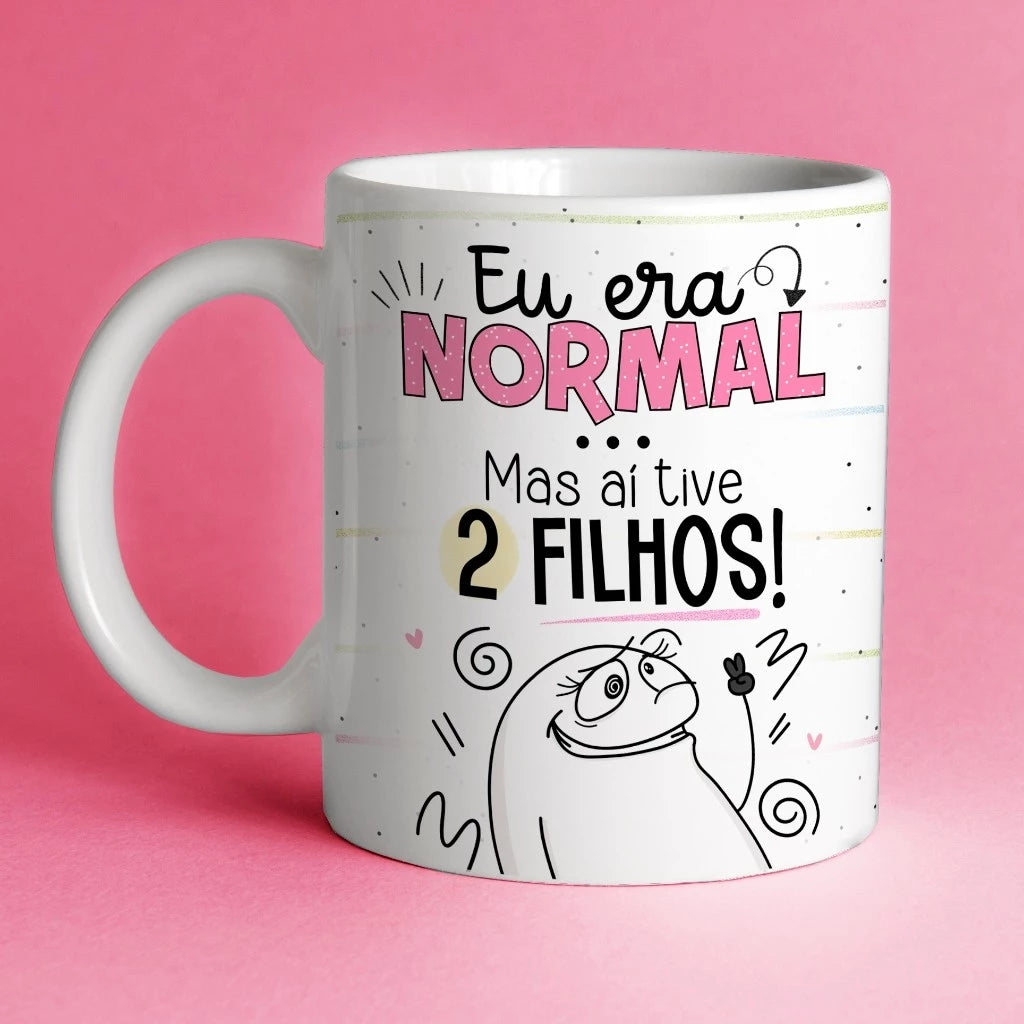 Caneca de Porcelana Flork com frases divertidas Mãe Vários Modelos