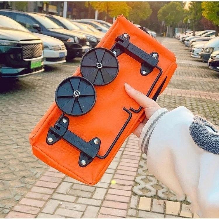 Bolsa de compras dobrável com rodas para feira