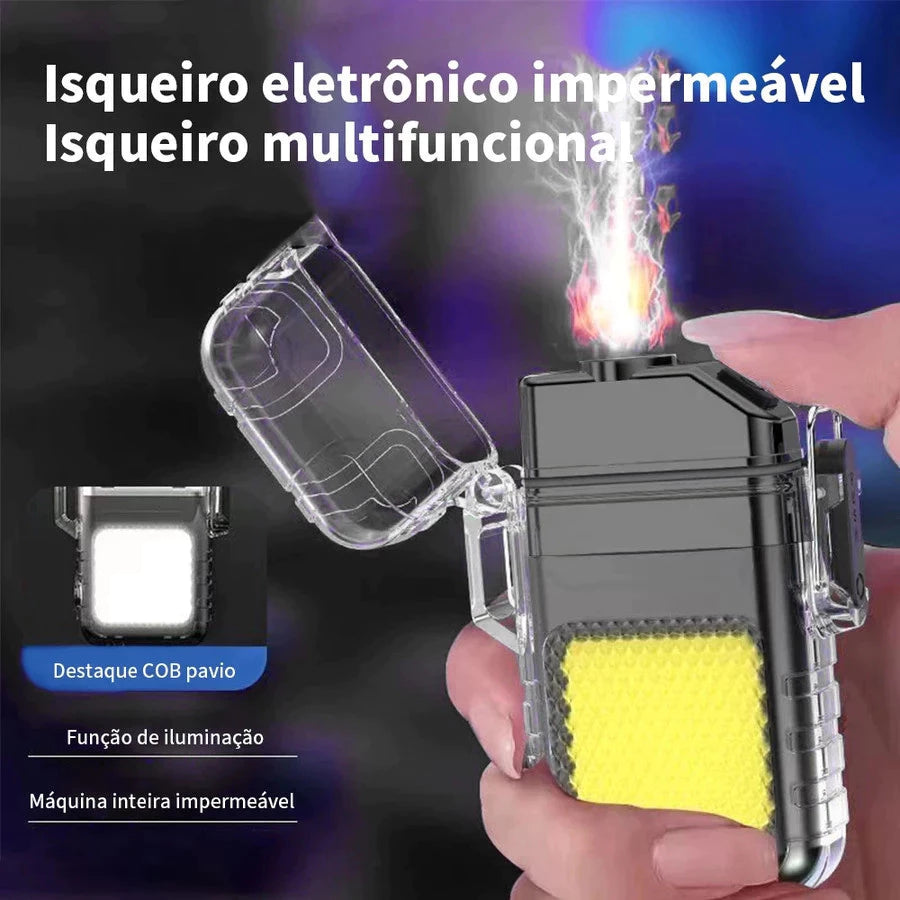 Isqueiro Elรฉtrico LED Recarregรกvel via USB Design Moderno e Seguro