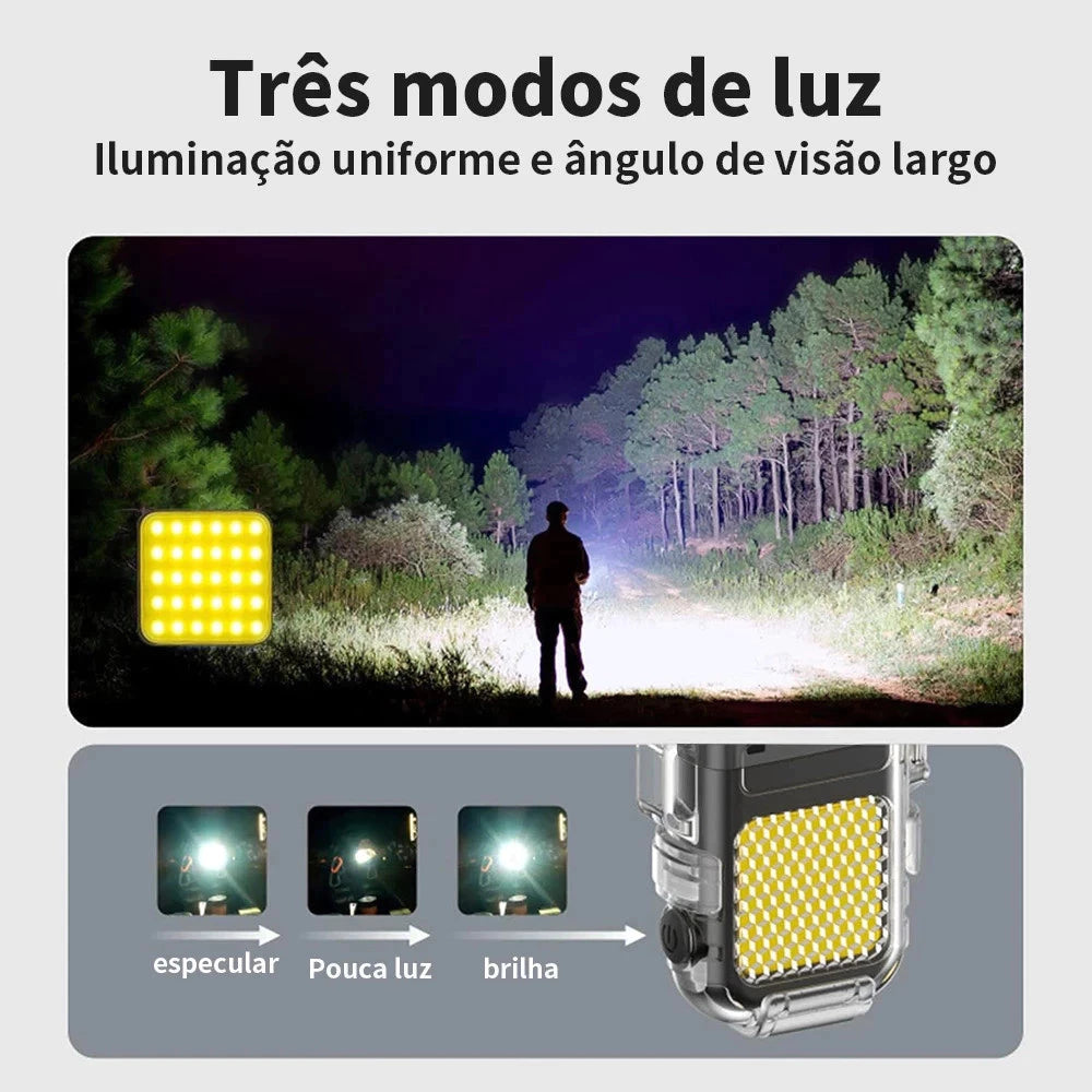 Isqueiro Elรฉtrico LED Recarregรกvel via USB Design Moderno e Seguro