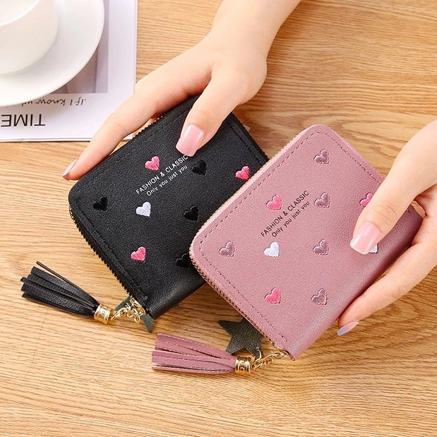 Carteira Feminina Coração de Amor Porta-Cartões