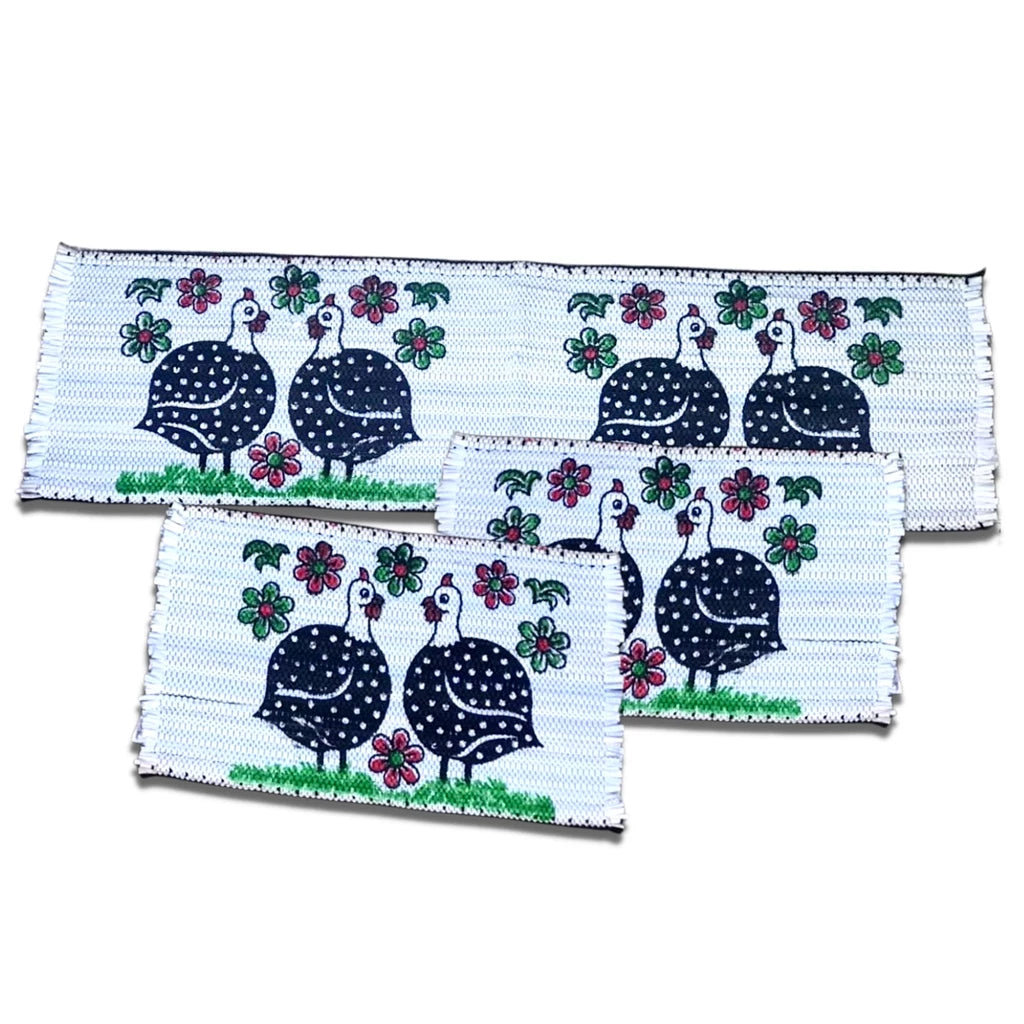 Jogo 3 Peças Passadeira e Tapete Corda Cozinha