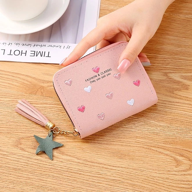 Carteira Feminina Coração de Amor Porta-Cartões