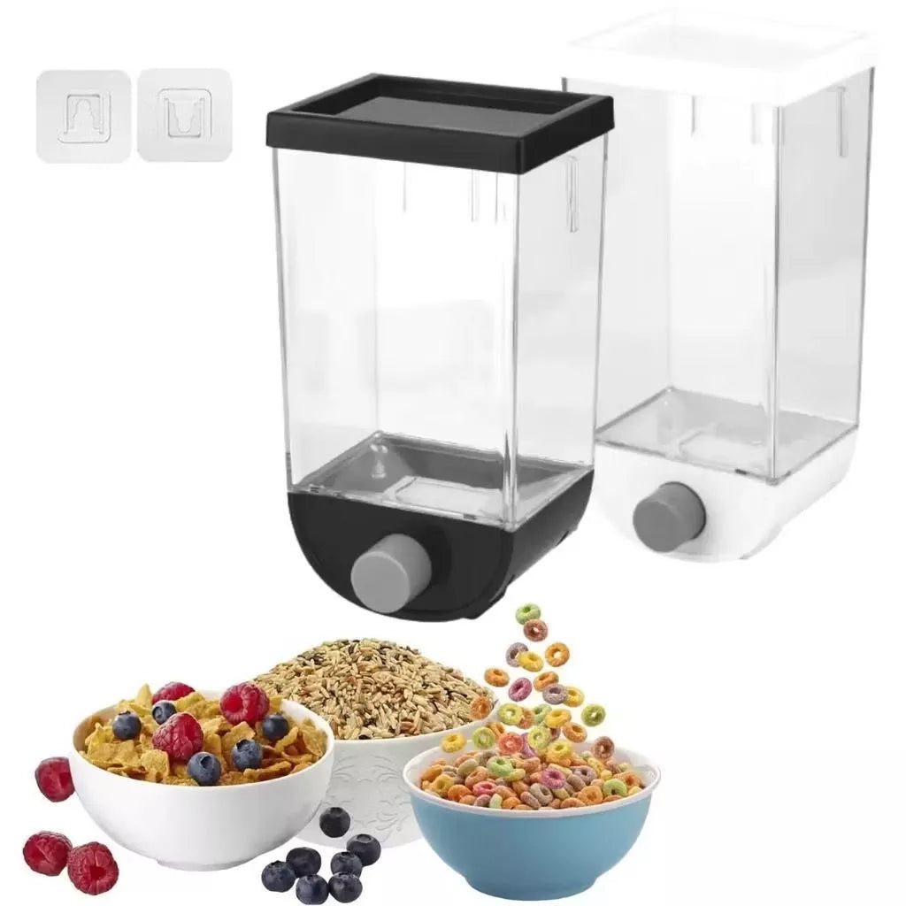 Dispense De Alimentos Cereais Ração Para Parede Quadrado 1L - 1KG