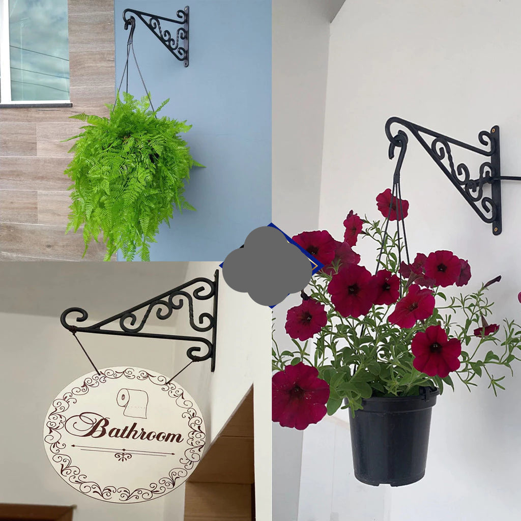 Kit 2 a 6 Suporte para vaso de plantas mão francesa jardim vertical