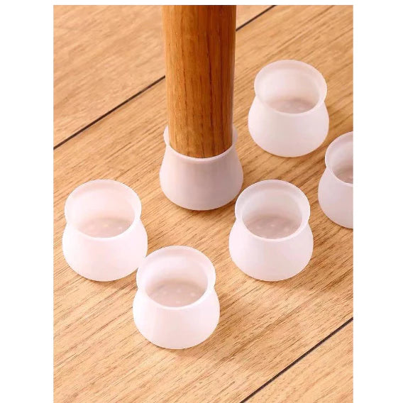 Kit Protetores de Silicone para Pés de Cadeira e Mesa