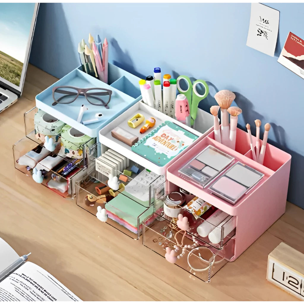 Organizador Mesa Porta Treco Com Gaveta