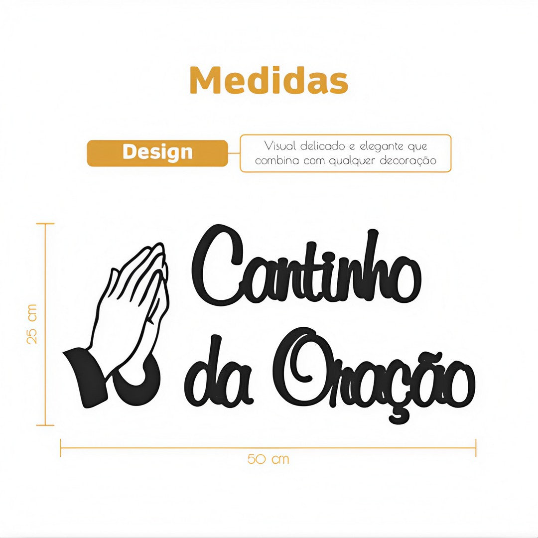 ✝️ FaithWall™ Aplique Decorativo Religioso em MDF para Cantinho da Oração