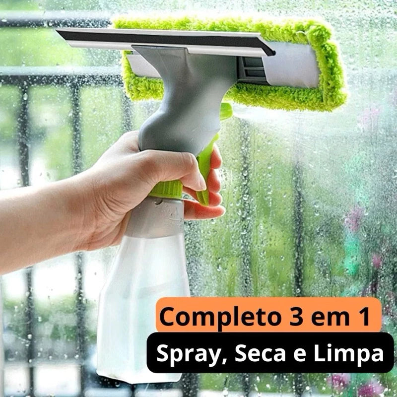 Rodo Spray Limpa E Seca Vidros 3 em 1