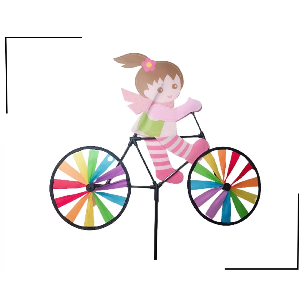 Cata-vento Bicicleta Giratório Enfeite Jardim Decoração Catavento Animais