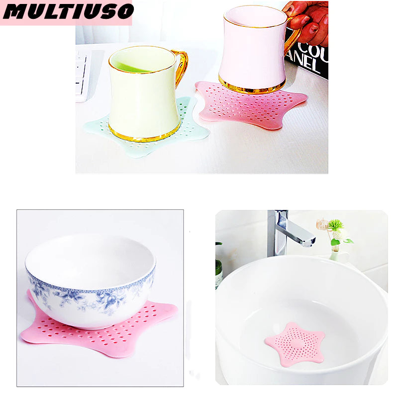 Kit 10 Tampas De Silicone Ralo Pia