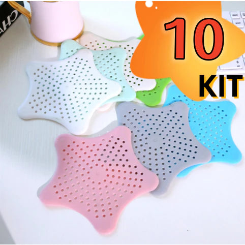 Kit 10 Tampas De Silicone Ralo Pia