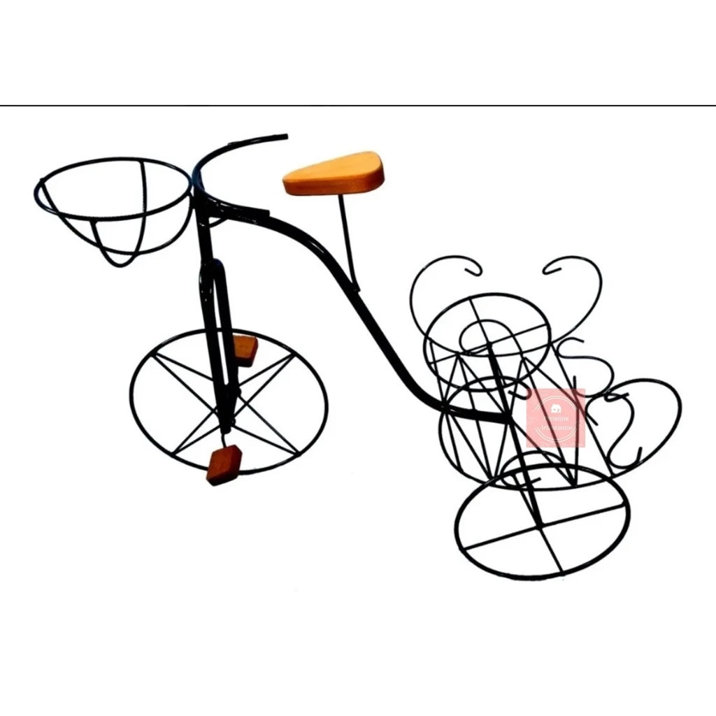 Bicicleta Decorativa de Ferro Rústica Branca