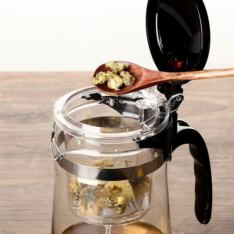 Chaleira Com Infusor De Vidro 600ml Para Chá