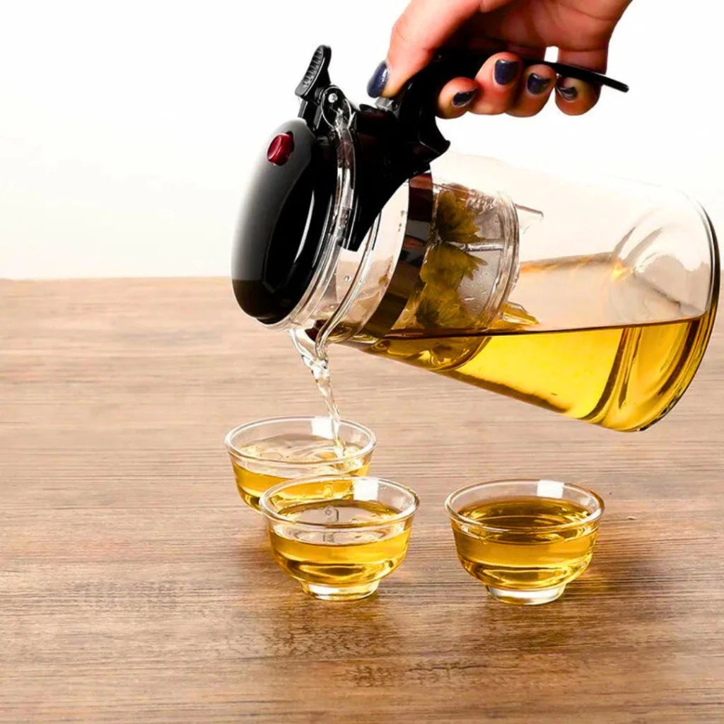 Chaleira Com Infusor De Vidro 600ml Para Chá