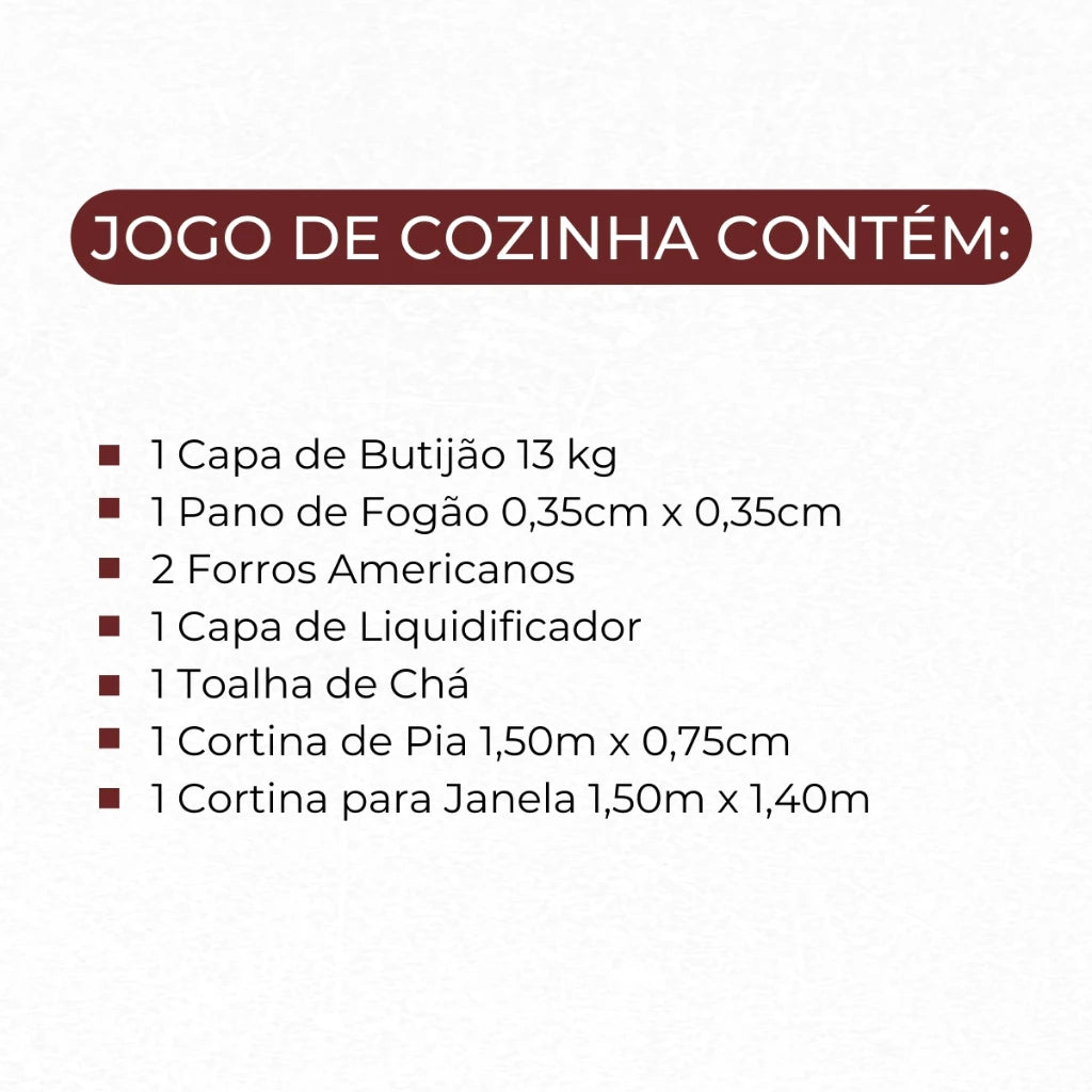 Kit 8 Peças De Cozinha Completo Estampado