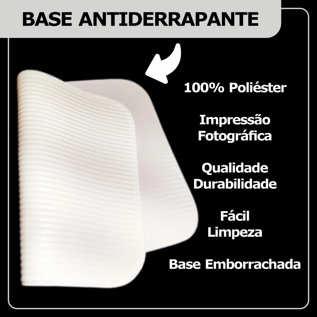 Tapete Decorativo Para Porta Antiderrapante Borracha Engraçado - 34X60