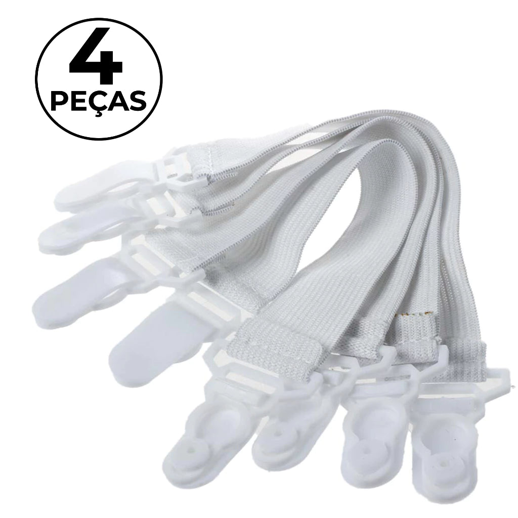 Kit 4 ou 8 Prendedores de Lençol Elástico