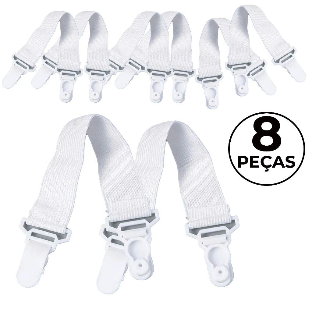 Kit 4 ou 8 Prendedores de Lençol Elástico
