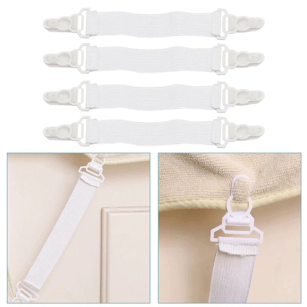 Kit 4 ou 8 Prendedores de Lençol Elástico