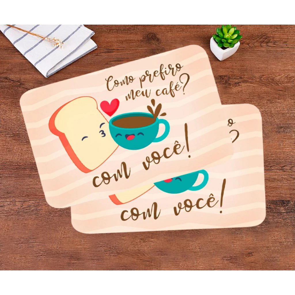 Kit 6 Peças Souplat Estampado Lavável Resistente Ao Calor