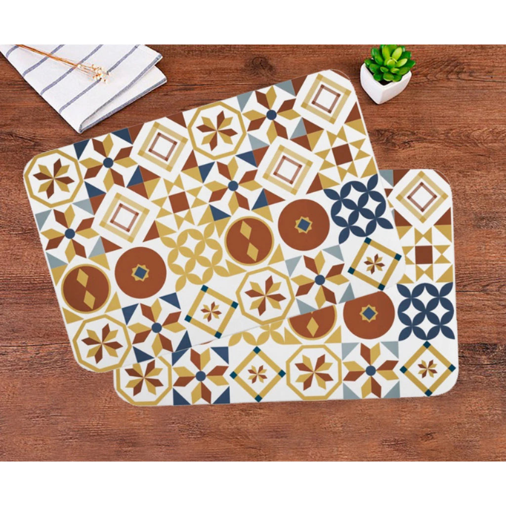 Kit 6 Peças Souplat Estampado Lavável Resistente Ao Calor