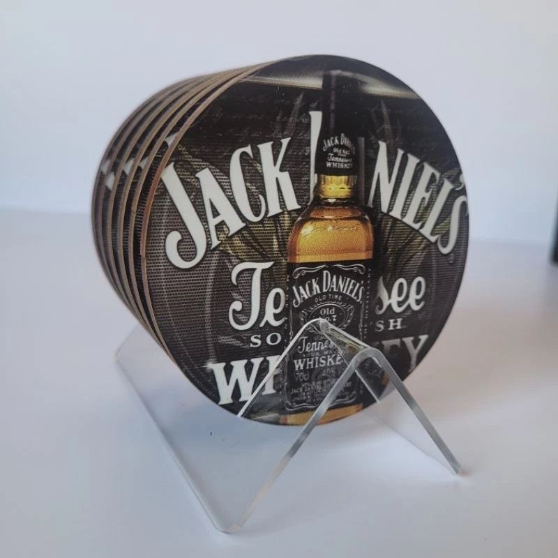 Porta Copo kit com 6 bolachas de 9cm e uma com base de acrílico para decoração