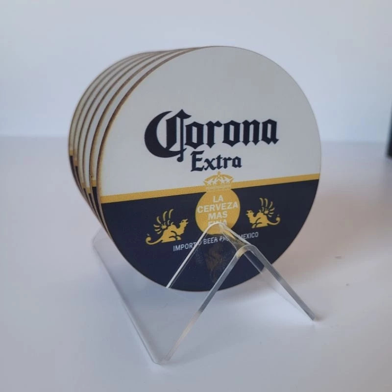 Porta Copo kit com 6 bolachas de 9cm e uma com base de acrílico para decoração