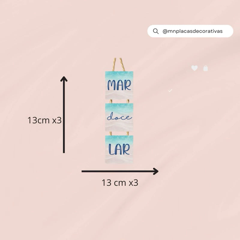 Kit Placa Decorativa Personalizada Com Corda