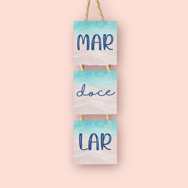 Kit Placa Decorativa Personalizada Com Corda