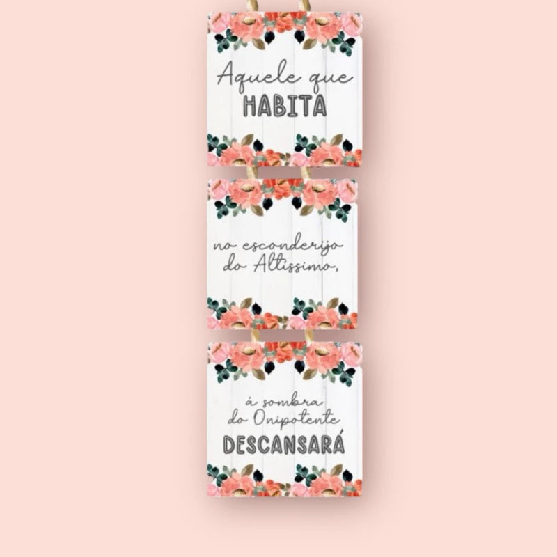 Kit Placa Decorativa Personalizada Com Corda