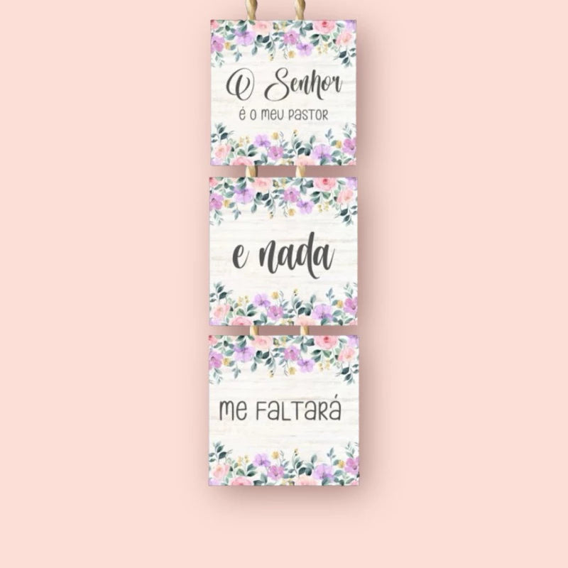 Kit Placa Decorativa Personalizada Com Corda