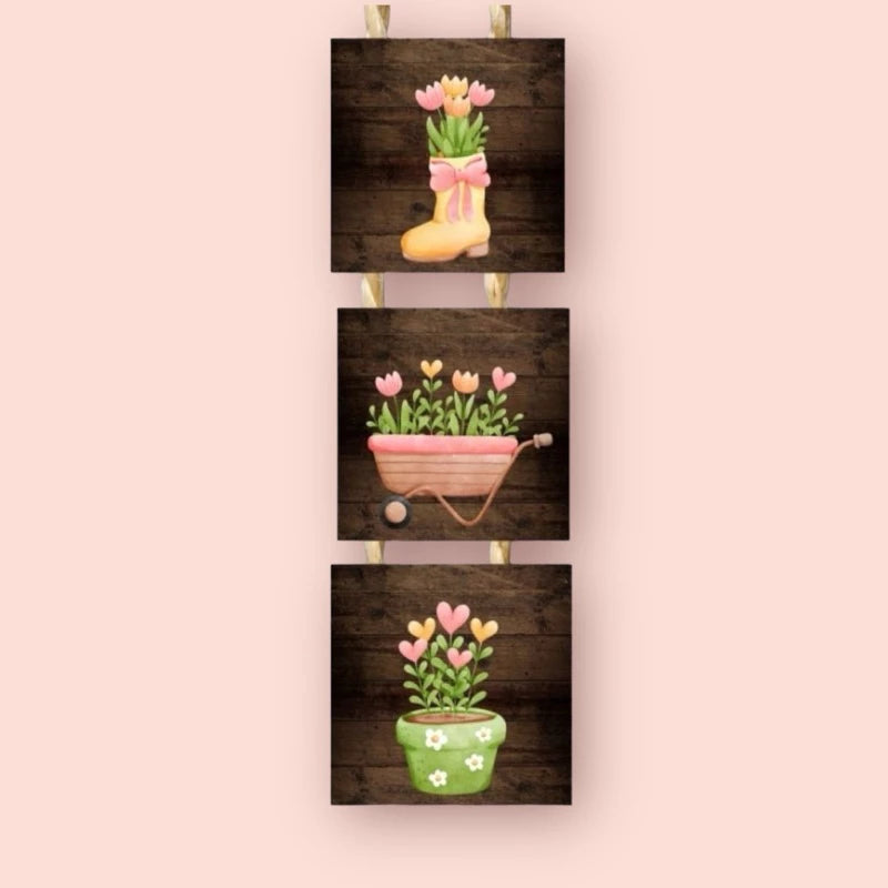 Kit Placa Decorativa Personalizada Com Corda