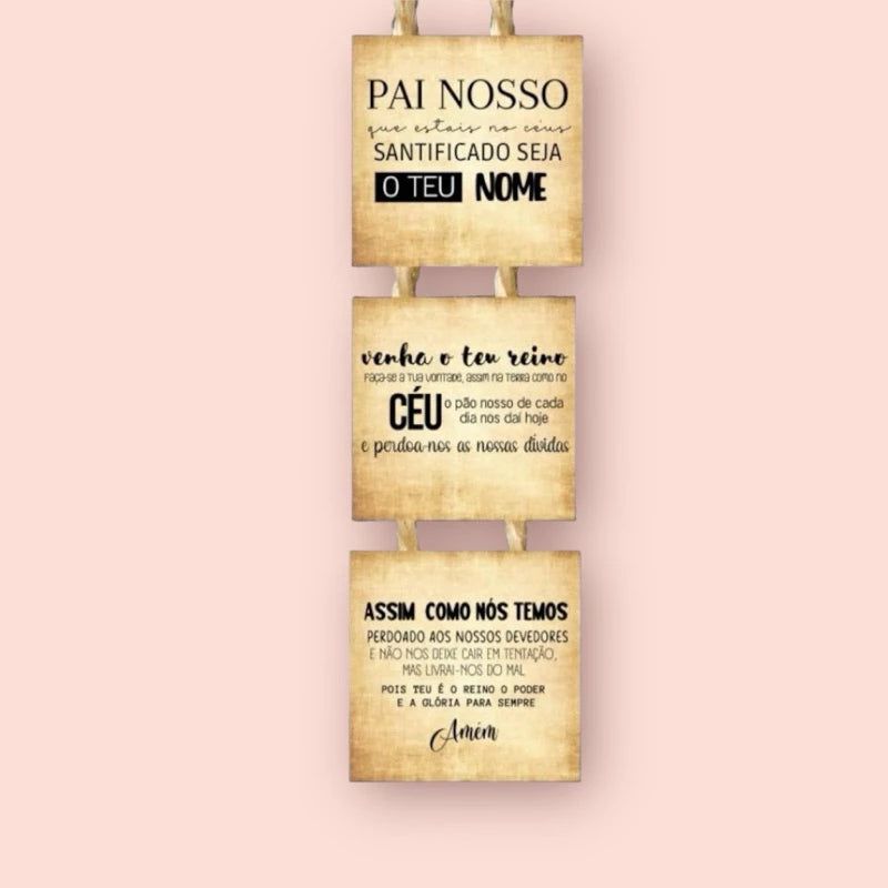 Kit Placa Decorativa Personalizada Com Corda