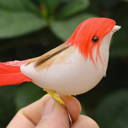 Kit 4 Passarinhos Artificiais Coloridos