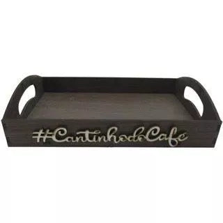 Kit Bandeja C/ 6 Xícaras Cantinho do Café, Chá