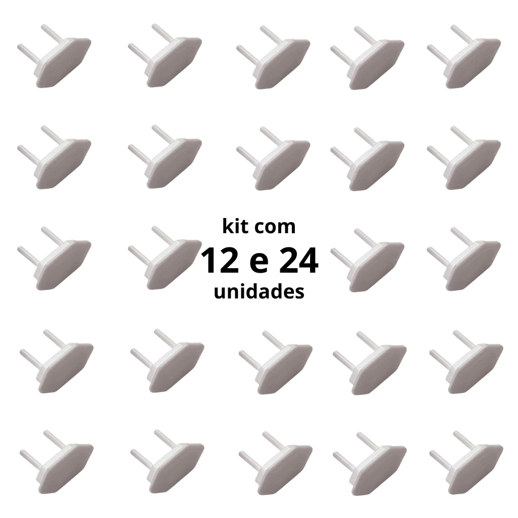 Kit 24 Protetor de Tomada Bebê Segurança Contra Choque Elétrico