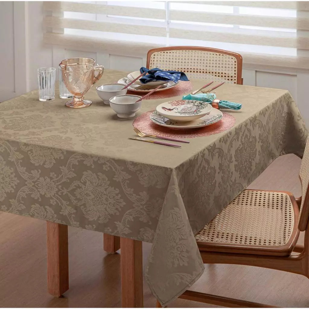 Toalha de Mesa Jacquard 4, 6 e 8 Lugares