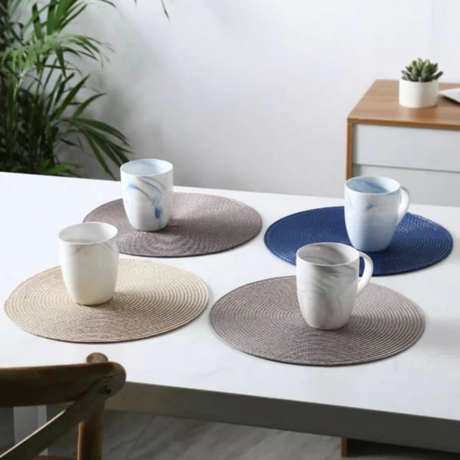 Kit 4 ou 6 Jogo Americano Souplast Redondo Jantar Mesa Posta Cozinha 38cm