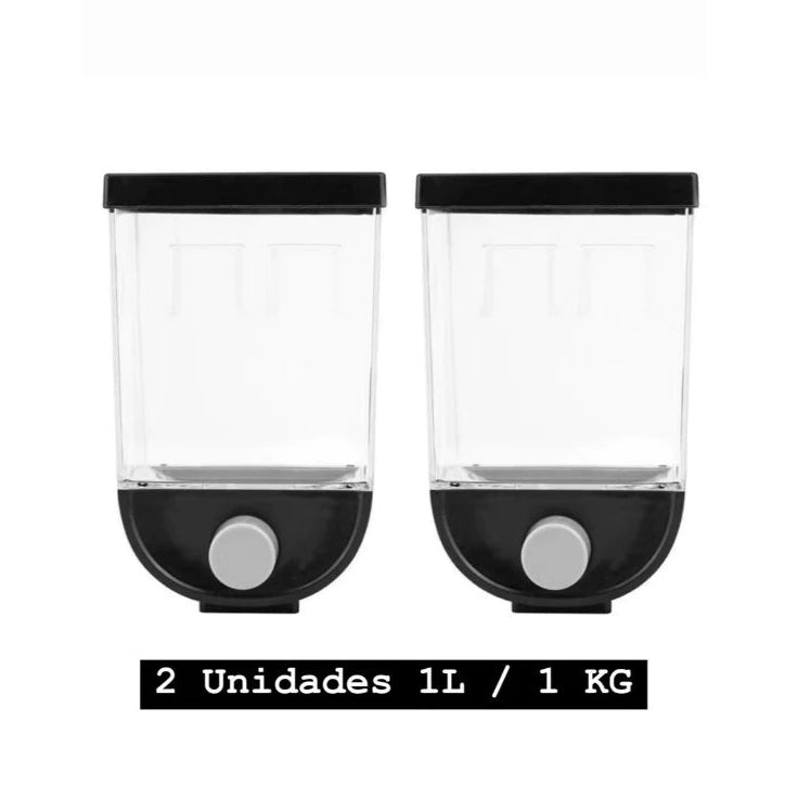 Dispense De Alimentos Cereais Ração Para Parede Quadrado 1L - 1KG