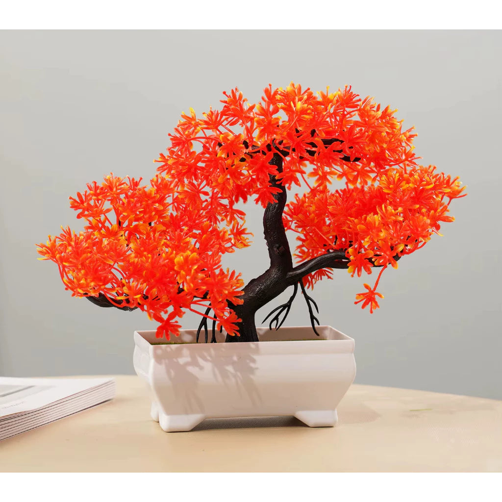 Bonsai Artificial 25cm Realista de Plástico com Vaso
