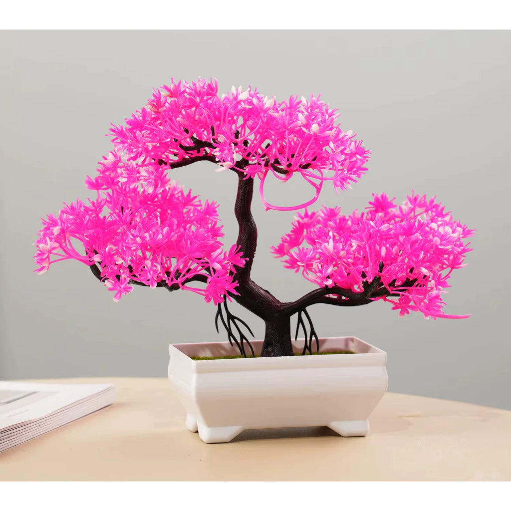 Bonsai Artificial 25cm Realista de Plástico com Vaso