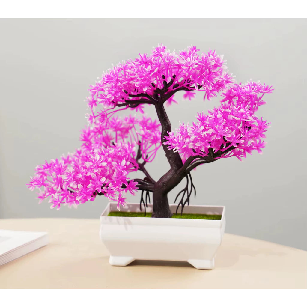 Bonsai Artificial 25cm Realista de Plástico com Vaso