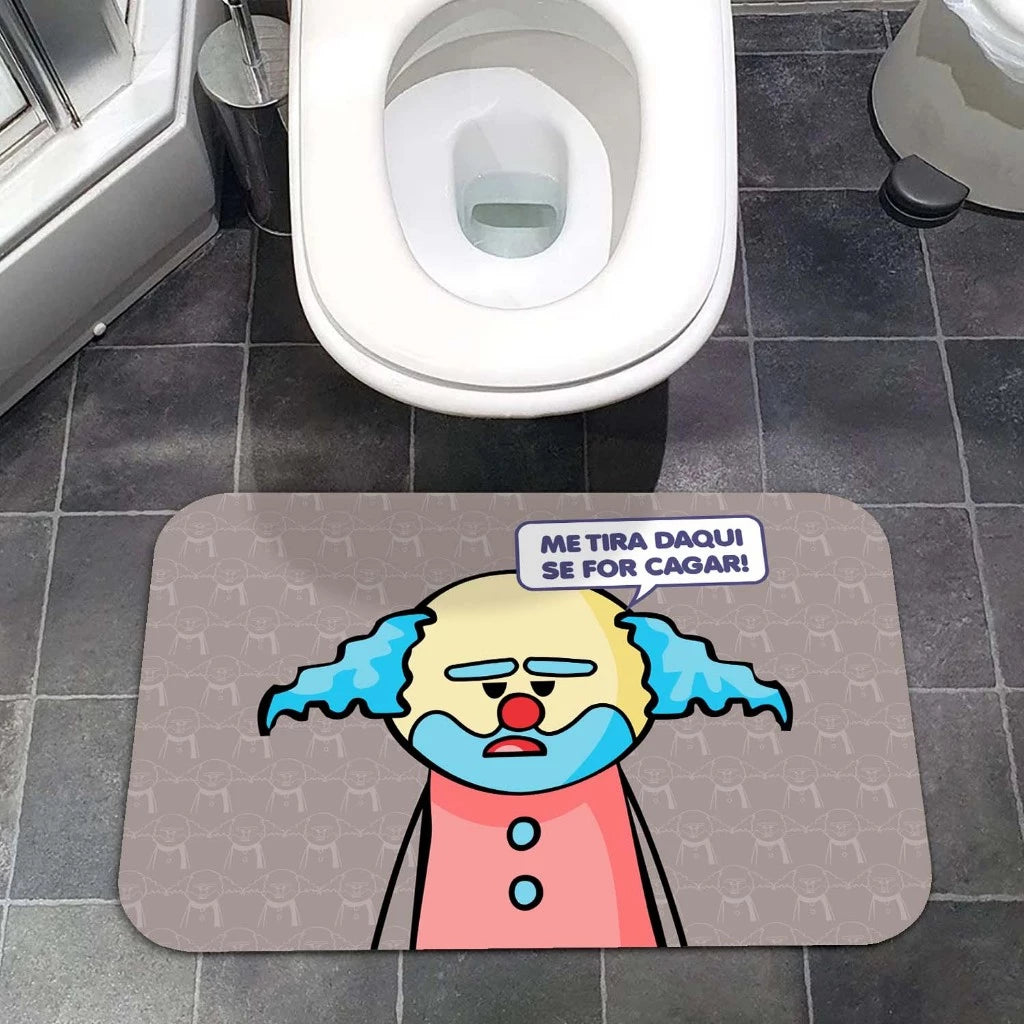 Tapete Decorativo Para Porta Antiderrapante Borracha Engraçado - 34X60