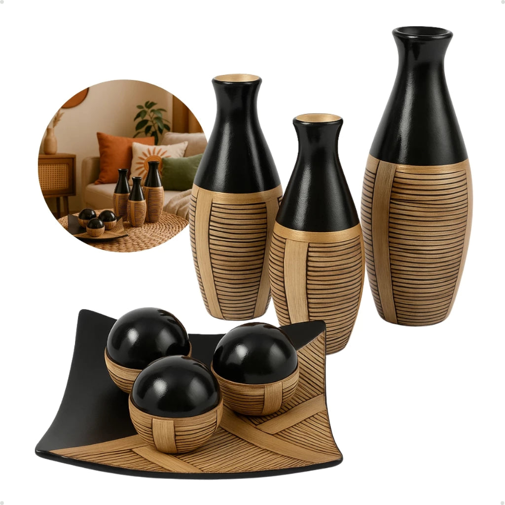 Conjunto 7 Peças de Ceramica para Decoração