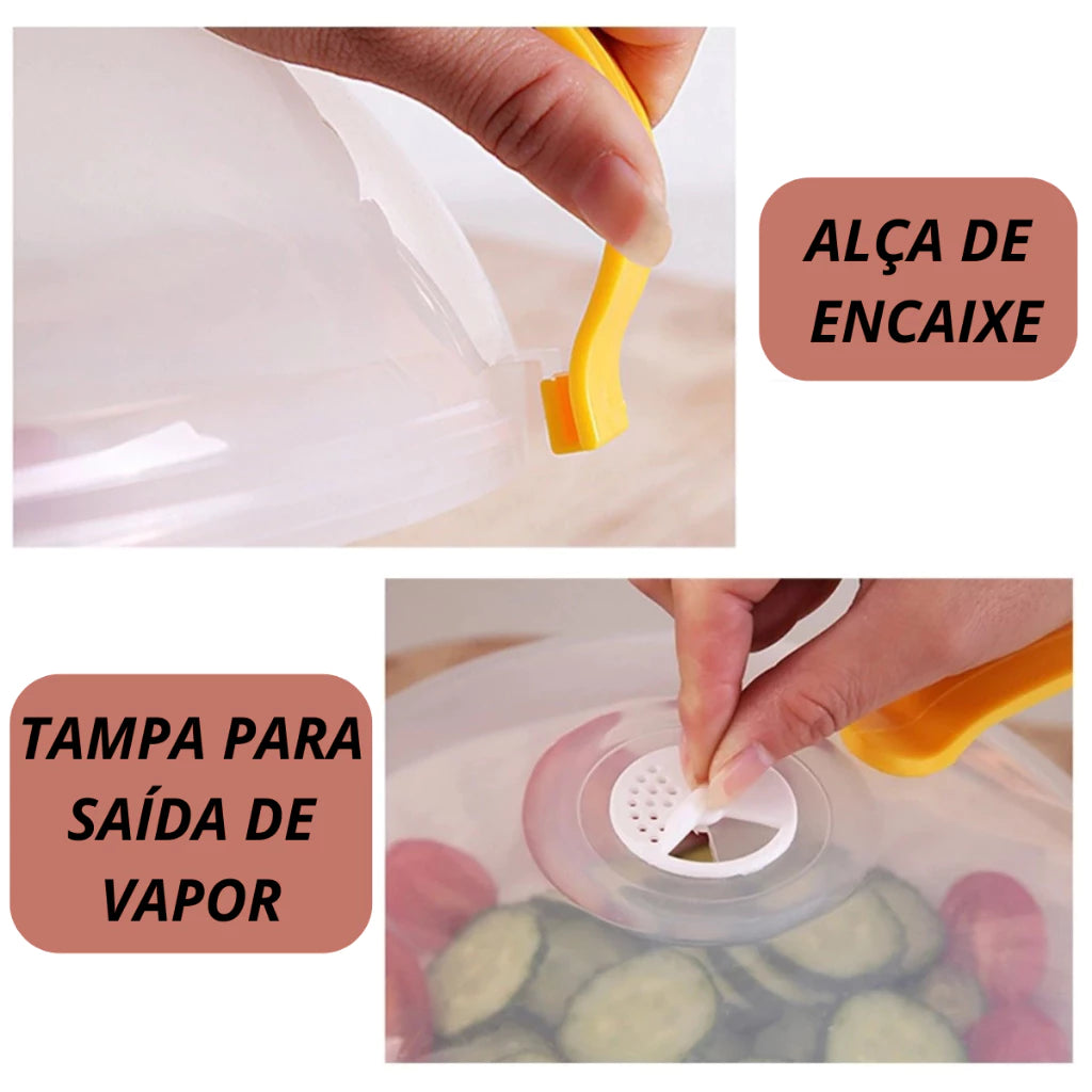 Tampa Para Microondas Protetora de Alimentos Anti Sujeira