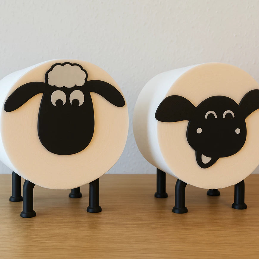 Suporte de Papel Higiênico Shaun Ovelha Carneiro Decoração de Banheiro